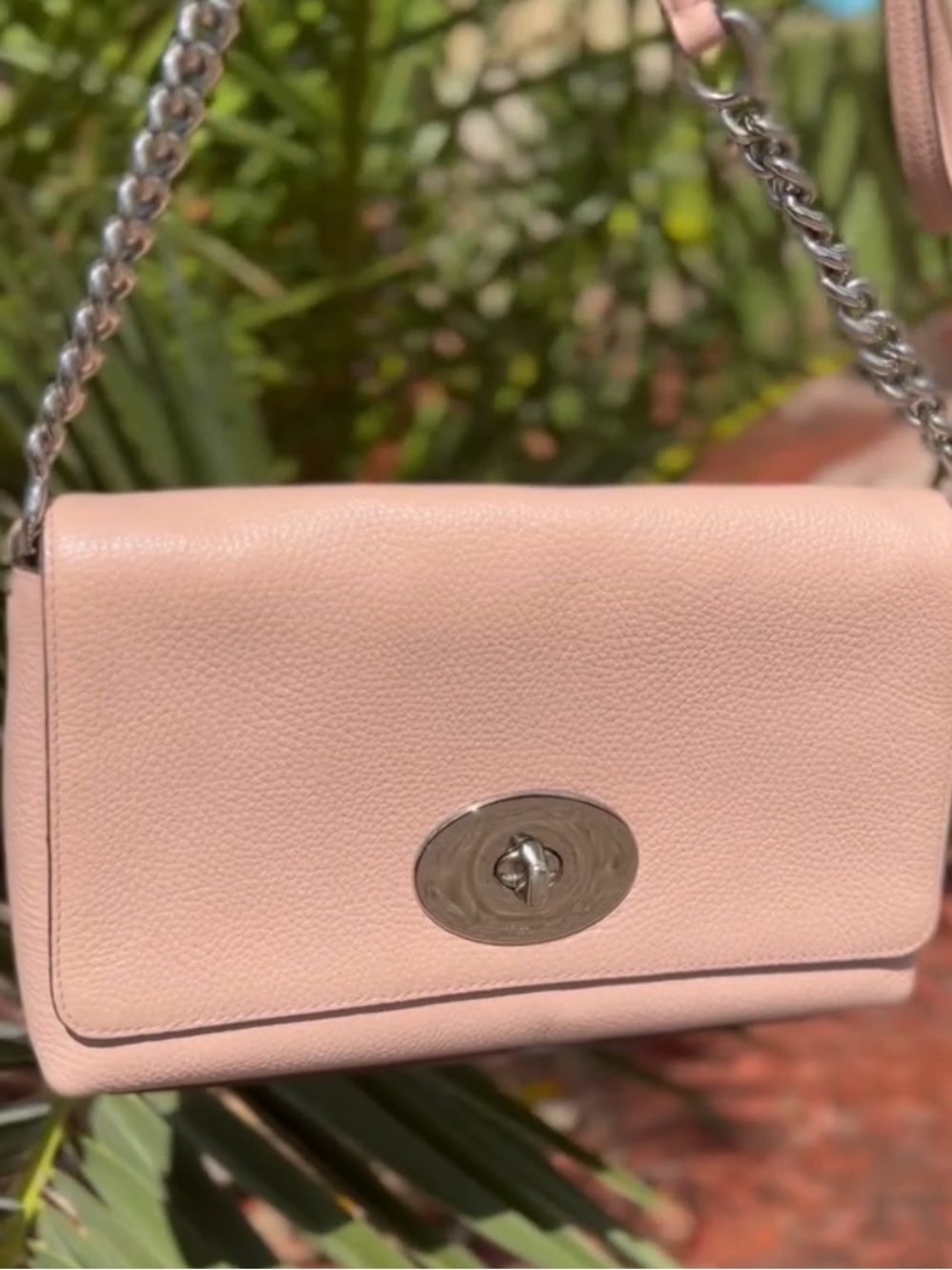 Coach Crosstown Crossbody in quartz pink and silver toned hardware